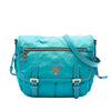Prada Saffiano Trimmed Tessuto Zip Double Buckle Messenger Bag Secondhand