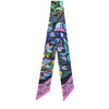 Hermès Folklore Silk Twilly Scarf Secondhand