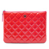 Chanel Small Quilted Patent O Case Clutch Secondhand