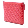 Chanel Small Quilted Patent O Case Clutch Secondhand