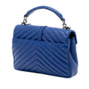Secondhand Saint Laurent Medium Quilted Chevron Sheepskin College Satchel