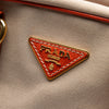 Prada Cinghial Trimmed Canvas Canapa Satchel Secondhand