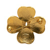 Chanel Gold Plated CC Clover Brooch Secondhand