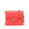 Secondhand Chanel Quilted Lambskin Flap Card Holder on Chain