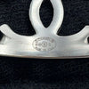 Chanel Silver Plated Cutout Logo Cuff Bracelet Secondhand