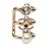 Chanel CC Gold Plated Strass and Faux Pearl Ear Cuff Earring Secondhand