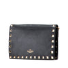 Valentino Pebbled Calfskin Rockstud Envelope Wallet on Chain Secondhand
