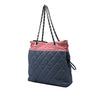 Chanel CC Quilted Denim Grosgrain Drawstring Tote Secondhand