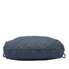 Chanel CC Quilted Denim Grosgrain Drawstring Tote Secondhand