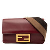 Fendi Mini Leather Flat Baguette Crossbody Secondhand