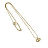 Dior Gold Plated Strass CD Logo Pendant Necklace Secondhand