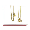 Dior Gold Plated Strass CD Logo Pendant Necklace Secondhand