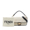 Fendi Zucca Embroidered Canvas Baguette Satchel Secondhand