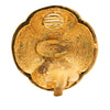 Chanel CC Gold Plated Camelia Dome Clip On Earrings Secondhand