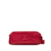 Chanel Quilted Suede Metal Frame Handbag Secondhand