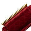 Chanel Quilted Suede Metal Frame Handbag Secondhand