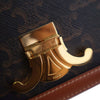 Celine Teen Triomphe Coated Canvas and Calfskin Triomphe Crossbody Secondhand