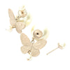 Dior Gold Plated Faux Pearl Butterfly Tribales Drop Push Back Earrings Secondhand