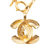 Secondhand Chanel CC Gold Plated Quilted Pendant Necklace