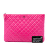 Chanel Large Quilted Caviar O Case Clutch Secondhand