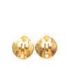 Chanel CC Gold Plated Leather Clip on Earrings Secondhand