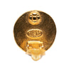Chanel CC Gold Plated Leather Clip on Earrings Secondhand