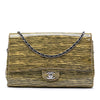 Chanel CC Patent Striped Flap Clutch with Chain Secondhand