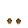 Chanel CC Gold Plated Rhombus Clip On Earrings Secondhand