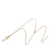 Chanel CC Gold Plated Strass Faux Pearl Drop Pendant Necklace Secondhand