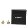 Chanel CC Brass and Gold Plated Disc Clip On Earrings Secondhand