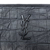 Saint Laurent Croc Embossed Leather Monogram Document Holder Secondhand