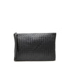 Bottega Veneta Metallic Leather Intrecciato Clutch Secondhand
