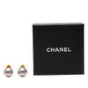 Chanel Silver Plated Logo Ball Clip On Earrings Secondhand