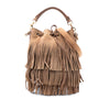 Saint Laurent Small Suede Emmanuelle Fringe Bucket Bag Secondhand