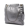 Chanel Perforated Crackled Metallic Calfskin Drill Tote Secondhand