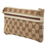 Gucci GG Canvas Web Mayfair Wristlet Clutch Secondhand