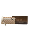 Gucci GG Canvas Web Mayfair Wristlet Clutch Secondhand