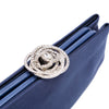 Chanel Satin Crystal Camellia Evening Frame Clutch Secondhand