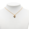 Dior Gold Plated Rhinestone CD Heart Pendant Necklace Secondhand