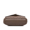 Saint Laurent Medium Quilted Chevron Sheepskin College Satchel Secondhand