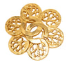 Chanel CC Gold Plated Flower Brooch Secondhand