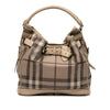 Burberry Medium Smoke Check Coated Canvas Walden Belted Hobo Secondhand