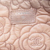 Chanel Large CC Embossed Metallic Lambskin Camellia O Case Clutch Secondhand