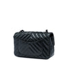 Chanel Mini Rectangular Classic Chevron Crumpled Patent So Black Single Flap Secondhand