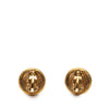 Chanel CC Gold Plated Round Clip On Earrings Secondhand