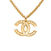 Chanel CC Gold Plated Filigree Pendant Necklace Secondhand
