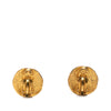 Chanel CC Gold Plated Round Clip On Earrings Secondhand