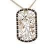 Chanel CC Gold Plated Mosaic Estate Clover Star Leather Woven Chain Pendant Necklace Secondhand
