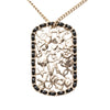 Chanel CC Gold Plated Mosaic Estate Clover Star Leather Woven Chain Pendant Necklace Secondhand