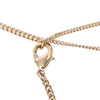 Chanel CC Gold Plated Mosaic Estate Clover Star Leather Woven Chain Pendant Necklace Secondhand